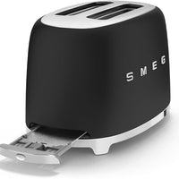Smeg - 2 Slice 50's Style Toaster Matte Black - TSF01BLMUS