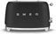 Smeg - 2 Slice 50's Style Toaster Matte Black - TSF01BLMUS