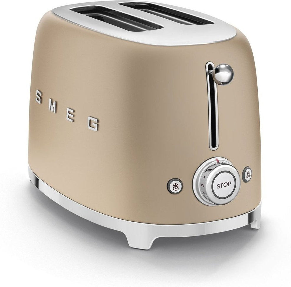 Smeg - 2 Slice 50's Style Toaster Matte Champagne - TSF01CHMUS
