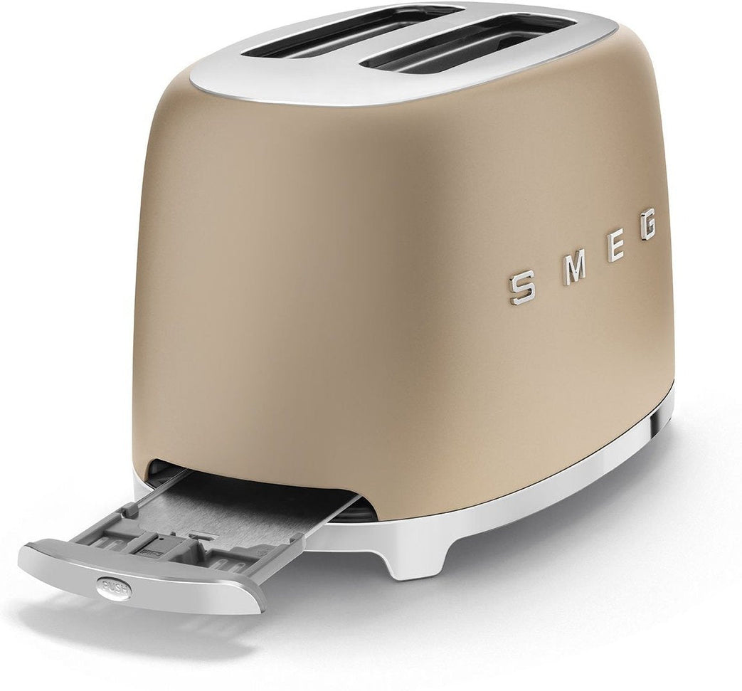 Smeg - 2 Slice 50's Style Toaster Matte Champagne - TSF01CHMUS
