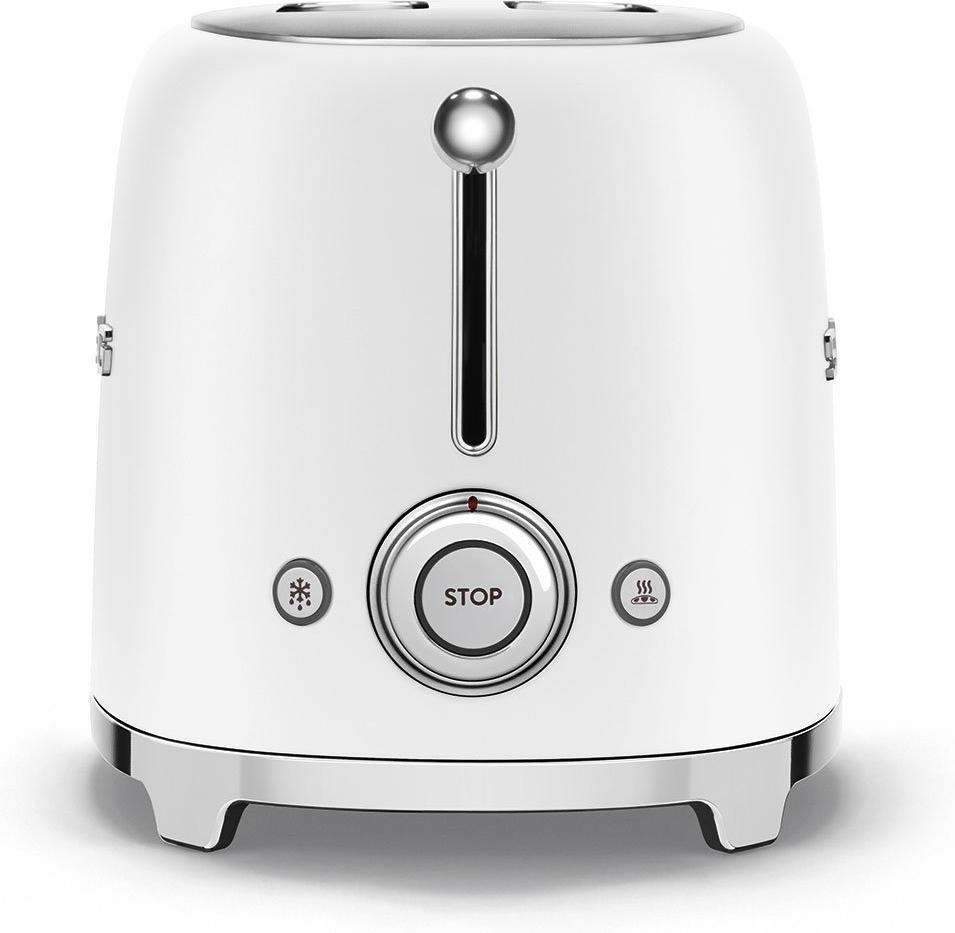 Smeg - 2 Slice 50's Style Toaster Matte White - TSF01WHMUS