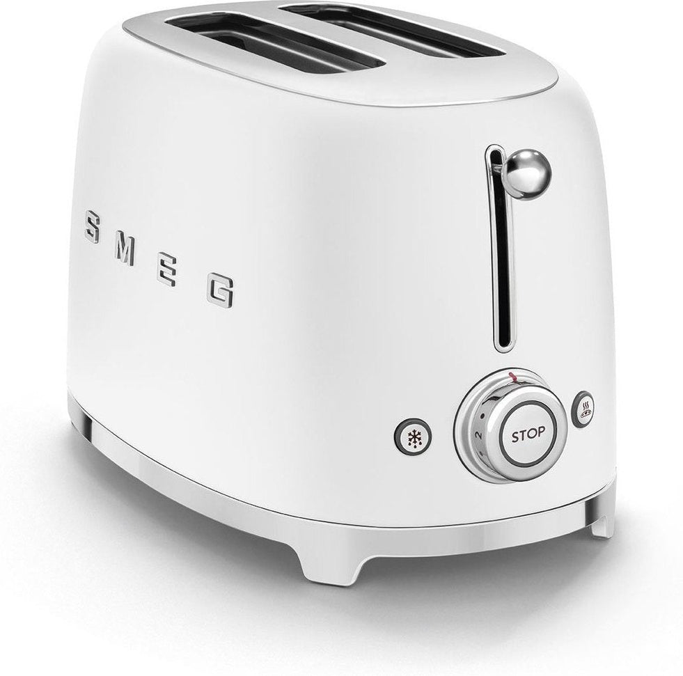 Smeg - 2 Slice 50's Style Toaster Matte White - TSF01WHMUS