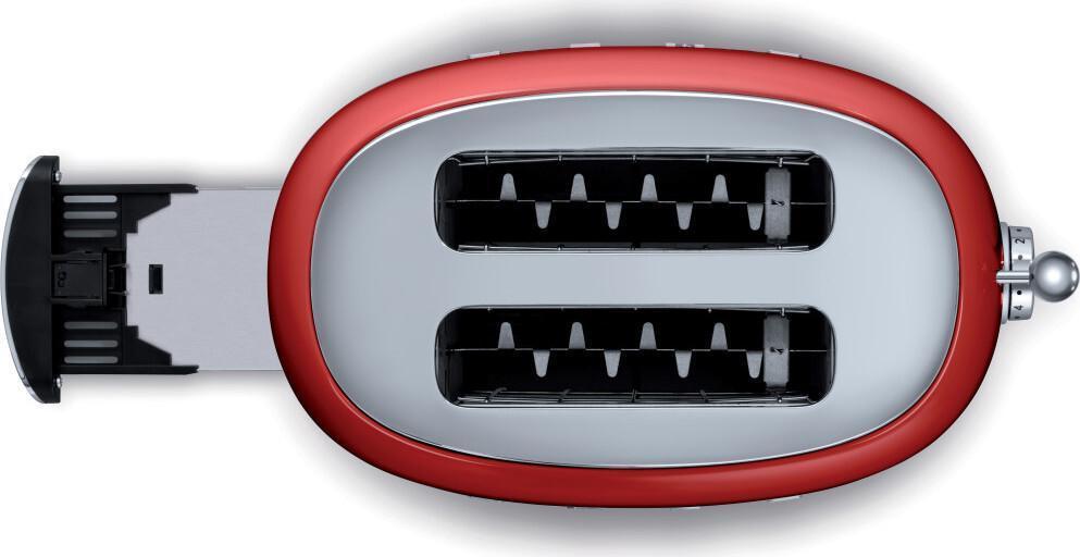 Smeg - 2 Slice 50's Style Toaster Red - TSF01RDUS