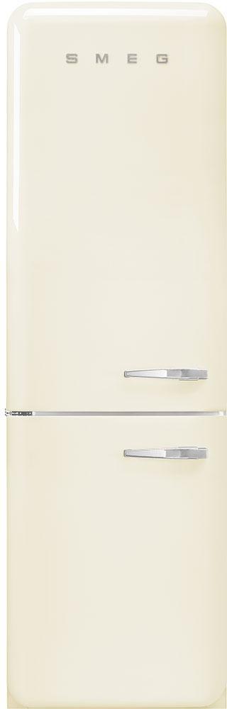 Smeg - 24" 50's Retro Style No Frost Refrigerator/Freezer Left Hinge Cream - FAB32ULCR3