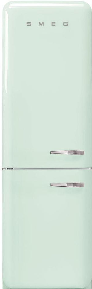 Smeg - 24" 50's Retro Style No Frost Refrigerator/Freezer Left Hinge Pastel Green - FAB32ULPG3