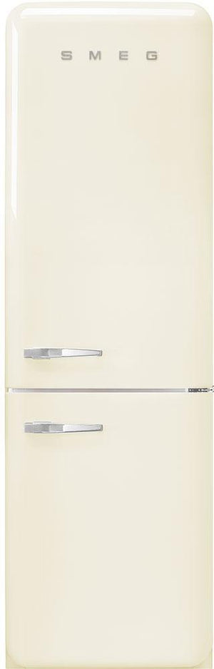 Smeg - 24" 50's Retro Style No Frost Refrigerator/Freezer Right Hinge Cream - FAB32URCR3