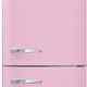 Smeg - 24" 50's Retro Style No Frost Refrigerator/Freezer Right Hinge Pink - FAB32URPK3