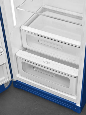 Smeg - 24" 50's Retro Style Refrigerator/Freezer Left Hinge Blue - FAB28ULBE3