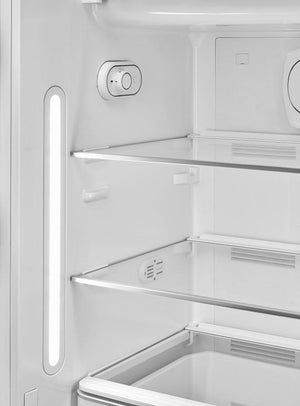 Smeg - 24" 50's Retro Style Refrigerator/Freezer Left Hinge Cream - FAB28ULCR3
