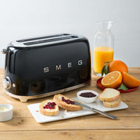 Smeg - 4 Slice 50's Style Toaster Black - TSF02BLUS