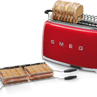 Smeg - 4 Slice 50's Style Toaster Pastel Red - TSF02RDUS