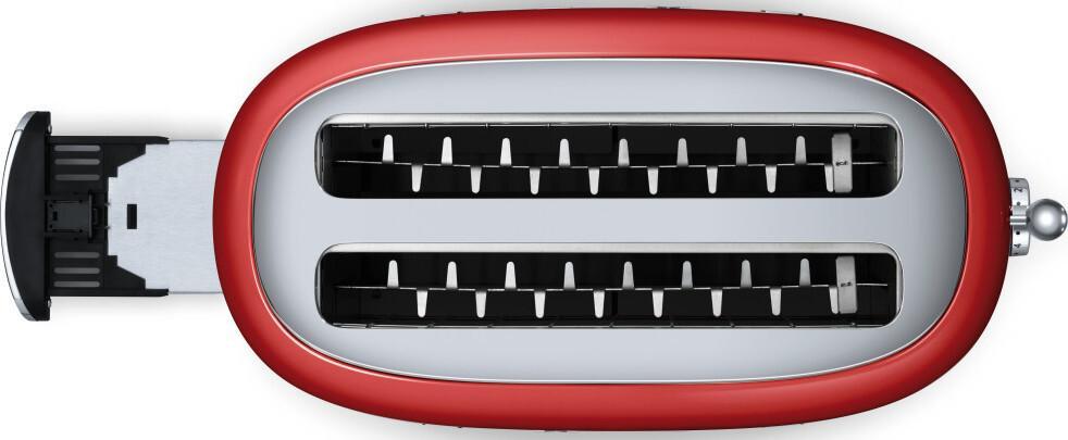 Smeg - 4 Slice 50's Style Toaster Pastel Red - TSF02RDUS