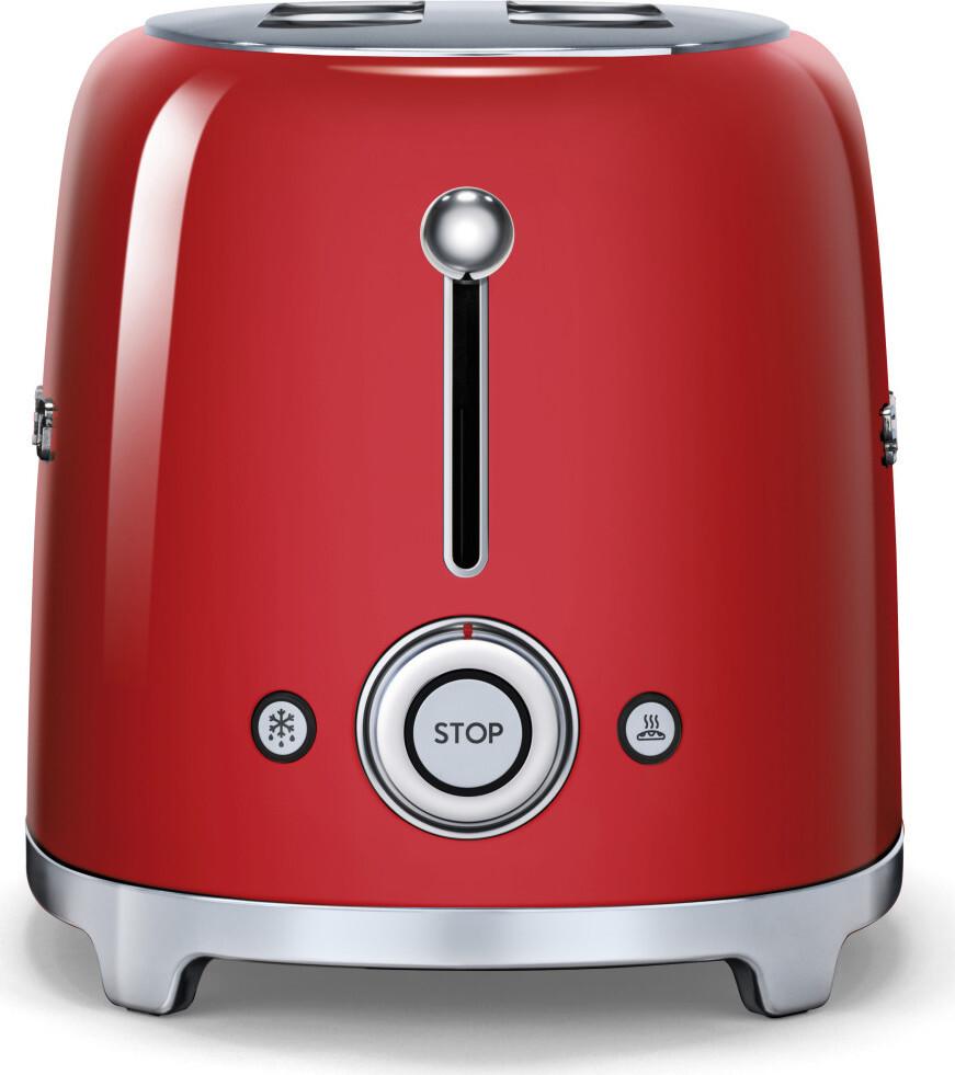 Smeg - 4 Slice 50's Style Toaster Pastel Red - TSF02RDUS - DISCONTINUED