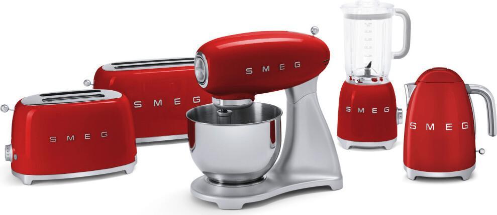 Smeg - 4 Slice 50's Style Toaster Pastel Red - TSF02RDUS - DISCONTINUED