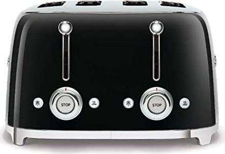 Smeg - 4 Slot 50's Retro Style Toaster Black - TSF03BLUS