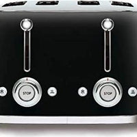Smeg - 4 Slot 50's Retro Style Toaster Black - TSF03BLUS