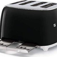 Smeg - 4 Slot 50's Retro Style Toaster Black - TSF03BLUS