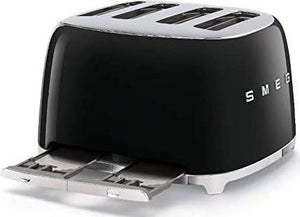 Smeg - 4 Slot 50's Retro Style Toaster Black - TSF03BLUS