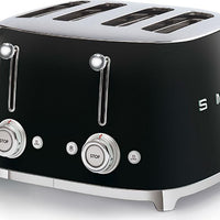 Smeg - 4 Slot 50's Retro Style Toaster Black - TSF03BLUS