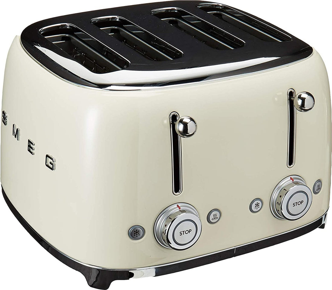 Smeg - 4 Slot 50's Retro Style Toaster Cream - TSF03CRUS