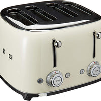 Smeg - 4 Slot 50's Retro Style Toaster Cream - TSF03CRUS