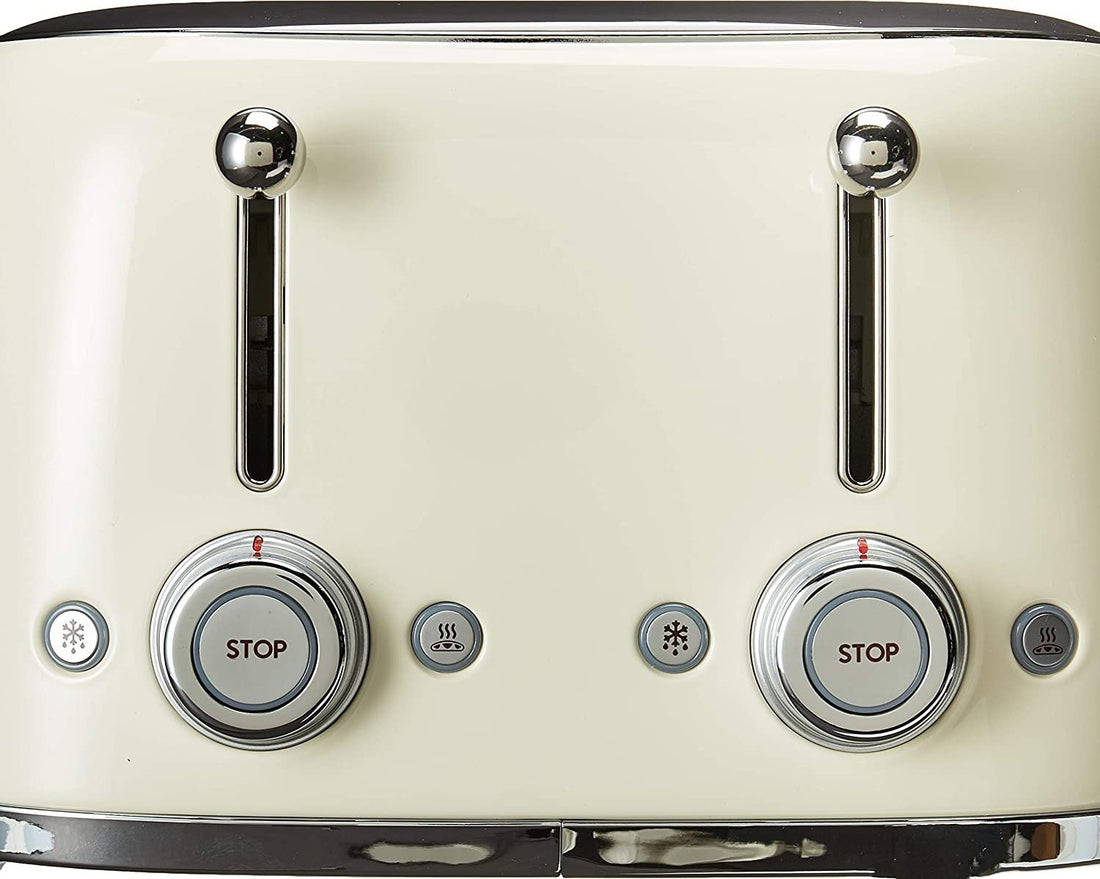 Smeg - 4 Slot 50's Retro Style Toaster Cream - TSF03CRUS