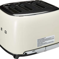 Smeg - 4 Slot 50's Retro Style Toaster Cream - TSF03CRUS