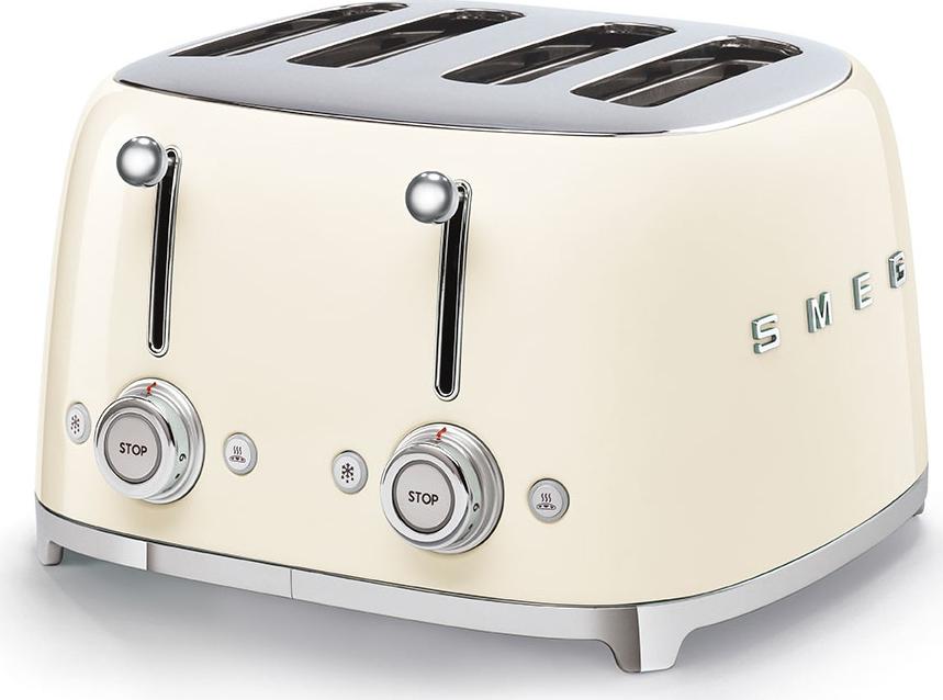 Smeg - 4 Slot 50's Retro Style Toaster Cream - TSF03CRUS