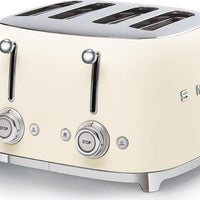 Smeg - 4 Slot 50's Retro Style Toaster Cream - TSF03CRUS