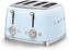 Smeg - 4 Slot 50's Retro Style Toaster Pastel Blue - TSF03PBUS