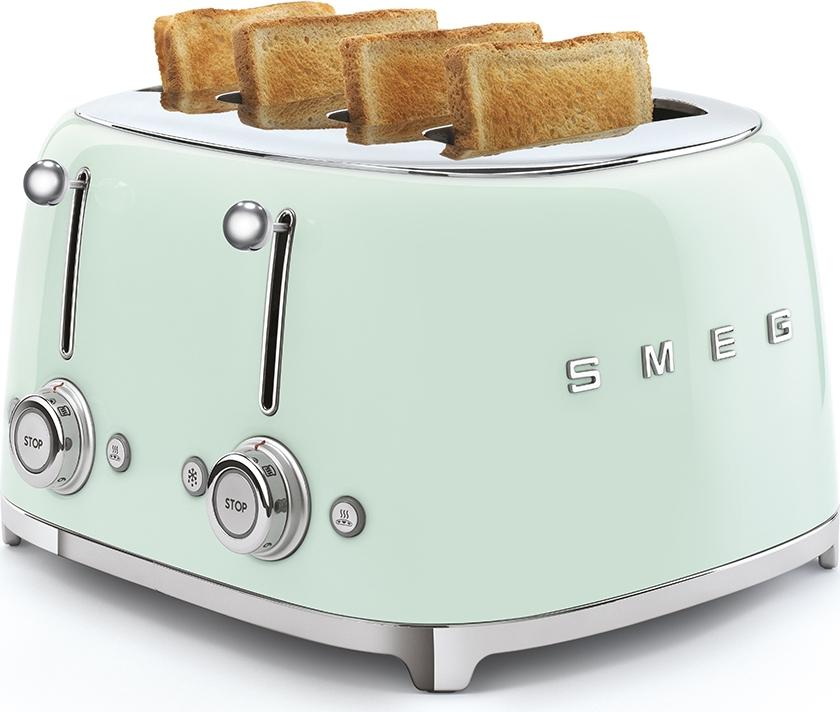 Smeg - 4 Slot 50's Retro Style Toaster Pastel Green - TSF03PGUS