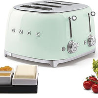 Smeg - 4 Slot 50's Retro Style Toaster Pastel Green - TSF03PGUS