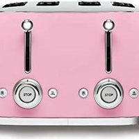Smeg - 4 Slot 50's Retro Style Toaster Pink - TSF03PKUS