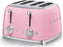 Smeg - 4 Slot 50's Retro Style Toaster Pink - TSF03PKUS