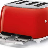 Smeg - 4 Slot 50's Retro Style Toaster Red - TSF03RDUS