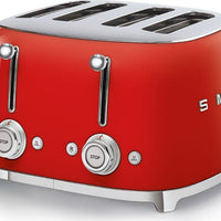 Smeg - 4 Slot 50's Retro Style Toaster Red - TSF03RDUS