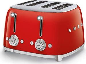 Smeg - 4 Slot 50's Retro Style Toaster Red - TSF03RDUS