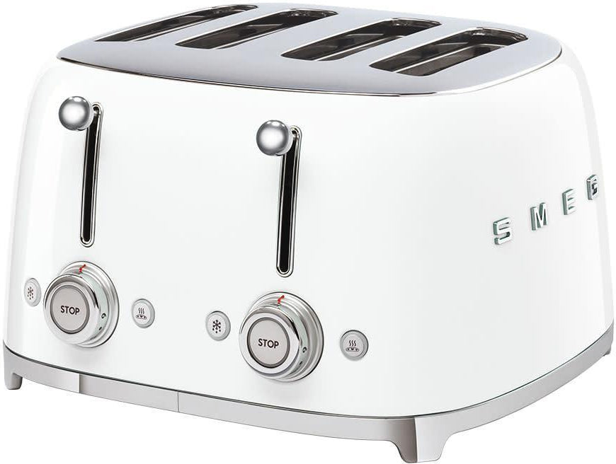 Smeg - 4 Slot 50's Retro Style Toaster White - TSF03WHUS
