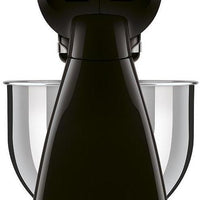 Smeg - 4.8L 50's Retro Design Tilt-Head Stand Mixer with 3D Logo Black (5 QT) - SMF03BLUS