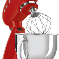 Smeg - 4.8L 50's Retro Design Tilt-Head Stand Mixer with 3D Logo Red (5 QT) - SMF03RDUS
