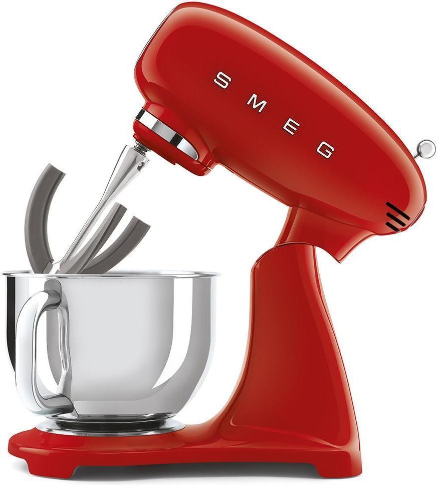 Smeg - 4.8L 50's Retro Design Tilt-Head Stand Mixer with 3D Logo Red (5 QT) - SMF03RDUS
