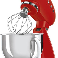 Smeg - 4.8L 50's Retro Design Tilt-Head Stand Mixer with 3D Logo Red (5 QT) - SMF03RDUS - DISCONTINUED