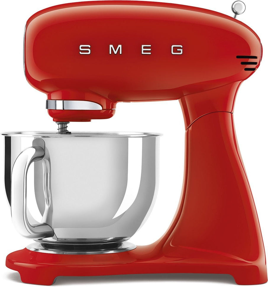 Smeg - 4.8L 50's Retro Design Tilt-Head Stand Mixer with 3D Logo Red (5 QT) - SMF03RDUS - DISCONTINUED