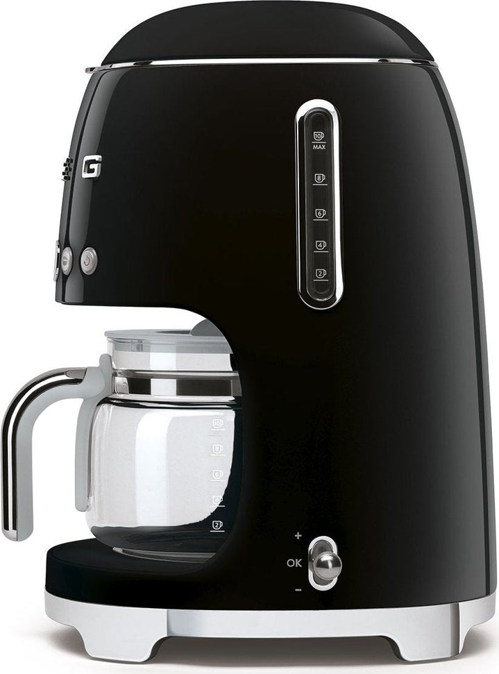Smeg - 50's Retro Style 10 Cup Coffee Maker Black - DCF02BLUS