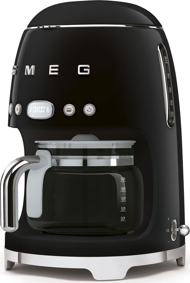 Smeg - 50's Retro Style 10 Cup Coffee Maker Black - DCF02BLUS