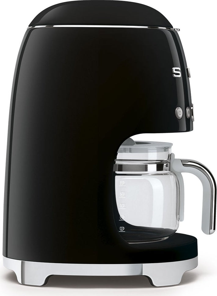 Smeg - 50's Retro Style 10 Cup Coffee Maker Black - DCF02BLUS