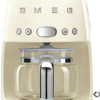 Smeg - 50's Retro Style 10 Cup Coffee Maker Cream - DCF02CRUS