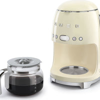 Smeg - 50's Retro Style 10 Cup Coffee Maker Cream - DCF02CRUS