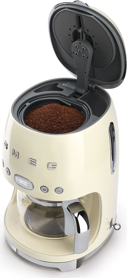 Smeg - 50's Retro Style 10 Cup Coffee Maker Cream - DCF02CRUS