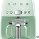 Smeg - 50's Retro Style 10 Cup Coffee Maker Pastel Green - DCF02PGUS